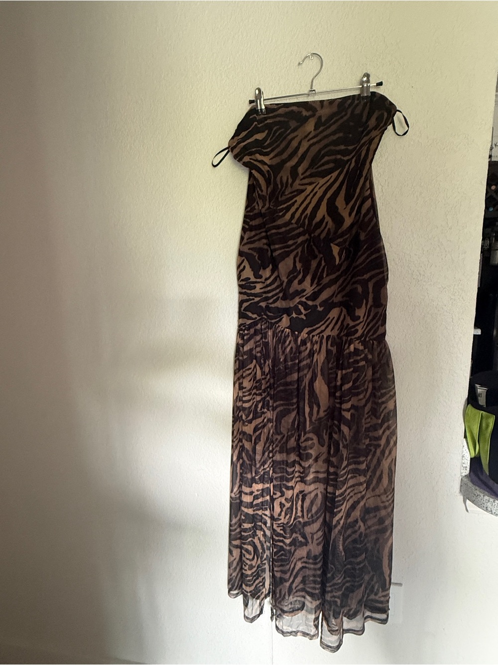 Animal Print Brown Maxi Dress